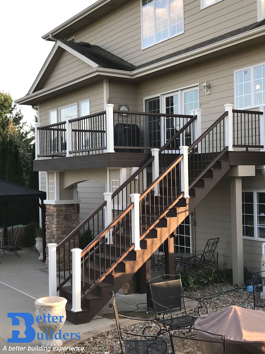Composite Trex Decking and Railing by Des Moines Premier Deck Builder